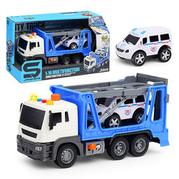 Машина "Полицейский автовоз" (свет, звук) в коробке