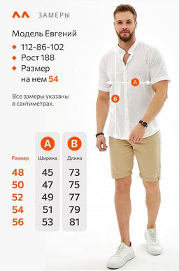 Мужская льняная рубашка с воротником-стойкой Happy Fox  фото 3