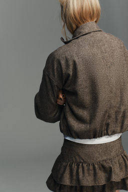 HERRINGBONE WOOL BLEND JACKET - Zara фото 5