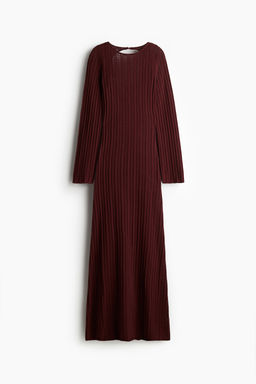 Vestido en punto pointelle con espalda descubierta