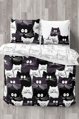 КПБ PAVLine Коты Компания вид 1 бязь 1,5 спл