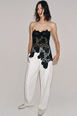 CORS? ENCAJE ZW COLLECTION / Negro - Zara фото 4