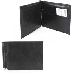 Зажим для купюр Croco-зк-301 (6 карм) натуральная кожа черный крек (210) 231115