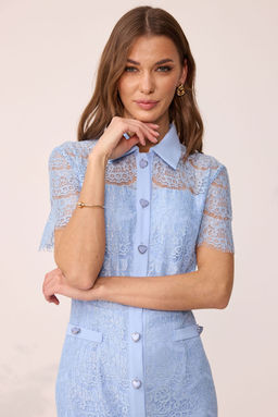 Платье LYUSHe 4107 голубой  фото 9