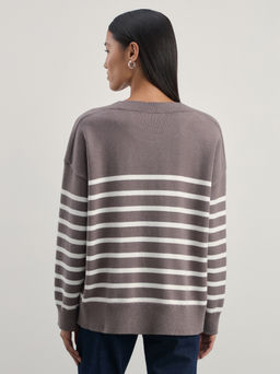 Джемпер в полоску из вискозы / Zarina  фото 5