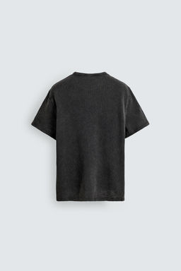 CAMISETA PUNTO ESTAMPADO LAVADO / Negro - Zara фото 8