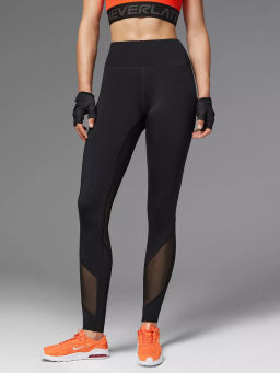 Спортивные леггинсы со вставками из сетки