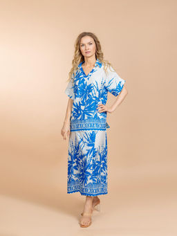 Костюм юбка и блузка (вискоза,лен) №25-209-2 (Лето-2025) - Ганг фото 2