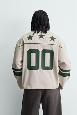 CAMISETA ESTAMPACI?N F?TBOL AMERICANO / Piedra - Zara фото 3