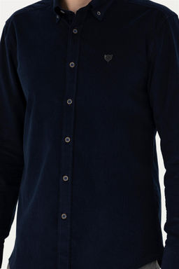 Мужская темно-синяя рубашка с длинным рукавом - U.s. polo assn фото 7