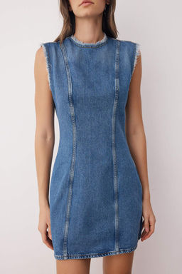 Mavi Dikis Detayl? Mini Denim Elbise TWOAW26EL00193