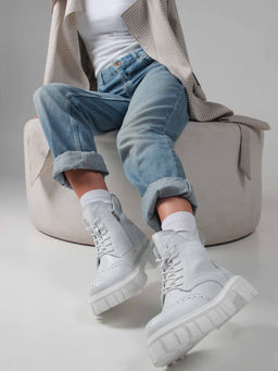 Ботинки 338.21153w. Белый/Байка