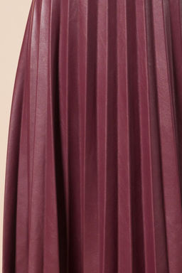Юбка-гофре из мягкой эко-кожи - Vilatte фото 2