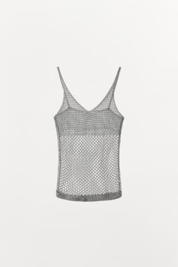 RED METALLIC THREAD TOP - Zara фото 2