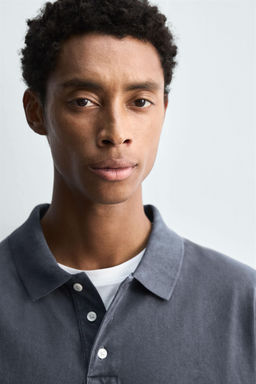 WASHED RELAXED FIT POLO SHIRT - Zara фото 6