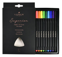 Фломастеры 12цв.LOREX PRO-DRAW SUPERIOR круглый корпус, картонная упаковка - 1000 деталей фото 2