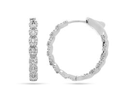 Серьги из серебра куб.циркон., ТЦС-КНГкр-24мм-1