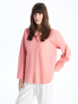 D?z Uzun Kollu Oversize Kad?n G?mlek