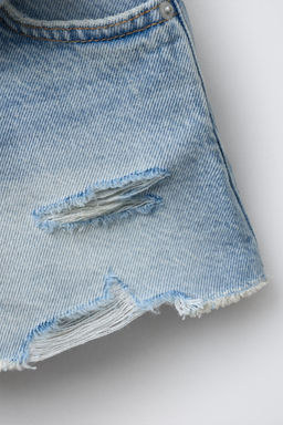 BERMUDA DENIM ROTOS / Azul claro - Zara фото 4