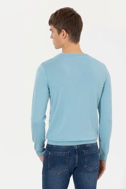 Мужской синий трикотажный свитер Basic - U.s. polo assn фото 5