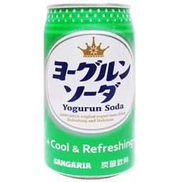 Газированный напиток со вкусом йогурта Yogurun Soda Sangaria, Япония, 350 мл Акция