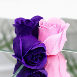 Мыльные розочки, фиолетовые и розовые, набор 11 шт. - SB BEAUTY фото 6