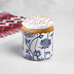Цена за 20 шт. Форма для кулича бумажная «Фарфор», 7×6 см, МИКС
