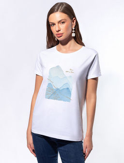 D49.097 Футболка женская белый_акварель