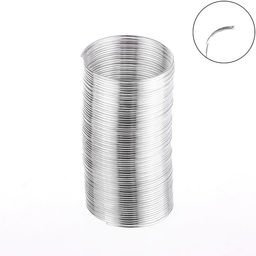 Проволока с памятью, d=2 см, толщина 0.6 мм, для кольца, 10 грамм, цвет серебро