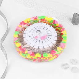 Цена за 12 шт. Булавки для квилтинга «Сердце», 53 мм, 20 шт., разноцветные