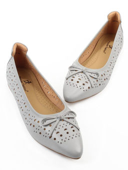 06-7388-66V GRAY Туфли летние женские "Лодочки" (натуральная кожа)