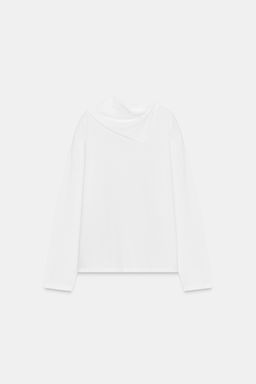 LONG SLEEVE SCARF T-SHIRT - Zara фото 6