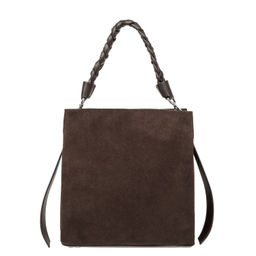 Y2353F chocolate, Женская замшевая сумка, Barcelo Biagi