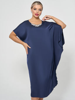 Платье 0390-1п_У тёмно-синий