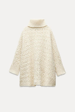 OPENWORK KNIT PONCHO SWEATER - Zara фото 5