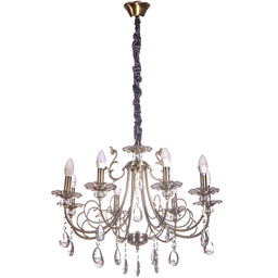 Люстра подвесная в стиле барокко "Arca" 8*40Вт Е14 29-P8504/GB золото