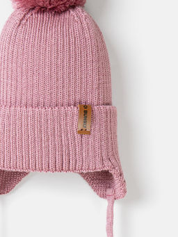 Шапка из смесовой шерсти Пудра на завязках - Bungly фото 3