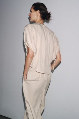 ZW COLLECTION PUFF SLEEVE BLOUSE - Zara фото 3