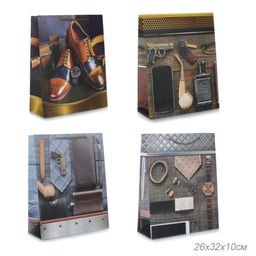 Цена за 12 шт. Пакет подарочный 26x32x10 23 февраля / 24813M /уп 12/480/