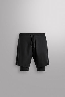 PANTALONES CORTOS ENTRENAMIENTO 2 EN 1 B?SICOS / Negro - Zara фото 20