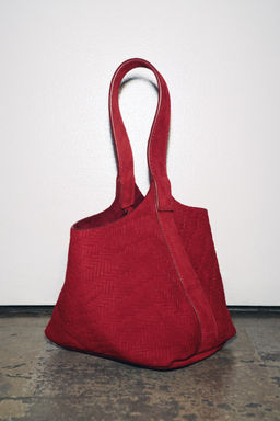 BRAIDED SUEDE MINI BUCKET BAG - Zara фото 3
