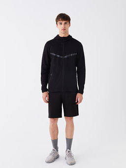 Kap??onlu Uzun Kollu Erkek Fermuarl? Sweatshirt