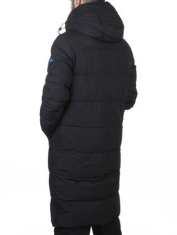 6896 BLACK Куртка мужская зимняя удлиненная (200 гр. холлофайбер)