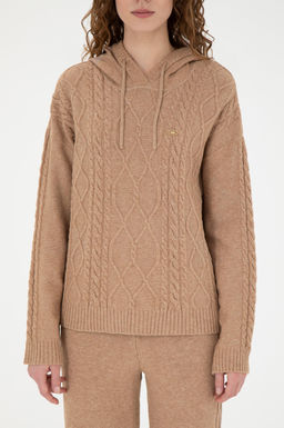 Женский свитер песочного меланжа - U.s. polo assn фото 13