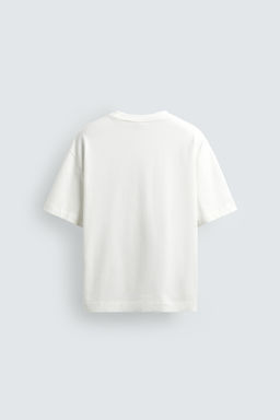 CAMISETA TEXTOS BORDADO ESTAMPADO / Blanco - Zara фото 8