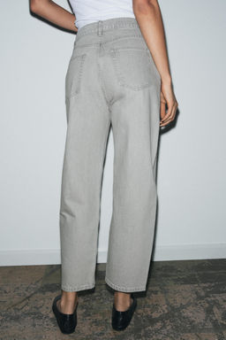 JEANS ZW COLLECTION TAPERED TIRO MEDIO / Gris - Zara фото 3