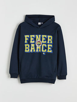 Kap??onlu Fenerbah?e Bask?l? Erkek ?ocuk Sweatshirt