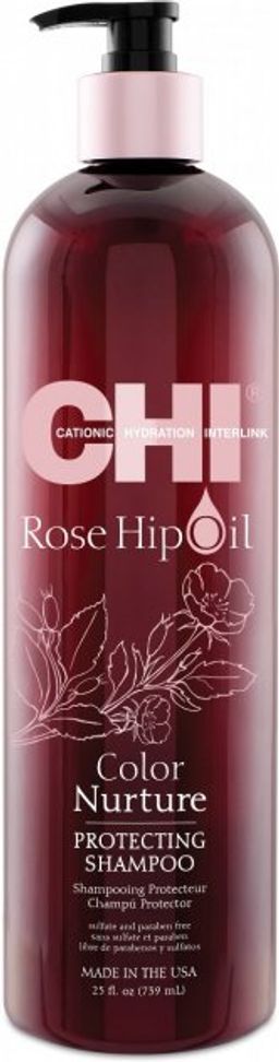 Chi rosehip oil шампунь с маслом дикой розы поддержание цвета  фото 2