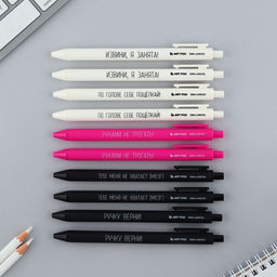 Цена за 10 шт. Ручка прикол шариковая синяя паста автоматическая 0.7 мм МИКС надписей Дерзкие