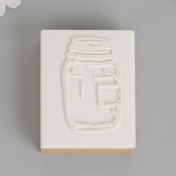 Печать дерево, резина «Банка с пробкой», 7×5.5 см